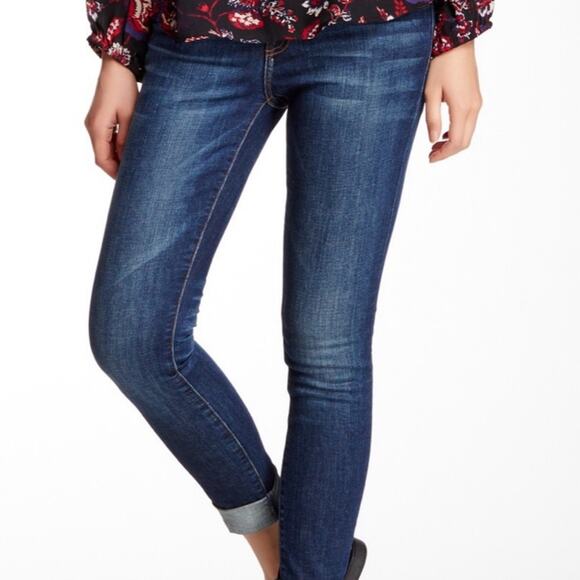 Joie Mid Rise Dark Wash Skinny Jeans Size 27 Stretch Denim Winter Normcore Basic - Picture 1 of 8